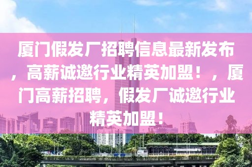 廈門假發(fā)廠招聘信息最新發(fā)布，高薪誠邀行業(yè)精英加盟！，廈門高薪招聘，假發(fā)廠誠邀行業(yè)精英加盟！