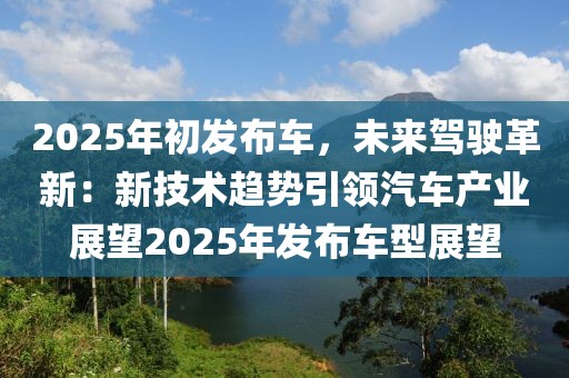 2025年初發(fā)布車，未來駕駛革新：新技術(shù)趨勢引領(lǐng)汽車產(chǎn)業(yè)展望2025年發(fā)布車型展望