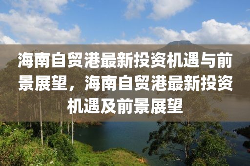 海南自貿(mào)港最新投資機(jī)遇與前景展望，海南自貿(mào)港最新投資機(jī)遇及前景展望