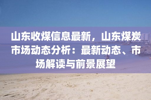 山東收煤信息最新，山東煤炭市場動態(tài)分析：最新動態(tài)、市場解讀與前景展望