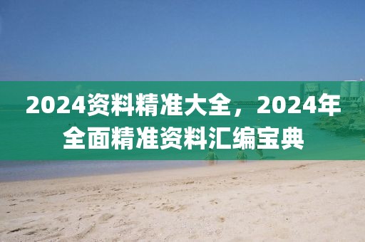 2024資料精準(zhǔn)大全，2024年全面精準(zhǔn)資料匯編寶典