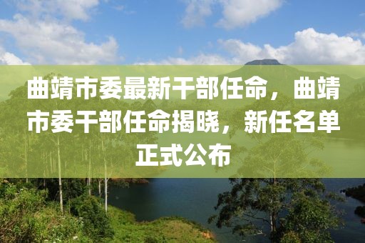 曲靖市委最新干部任命，曲靖市委干部任命揭曉，新任名單正式公布