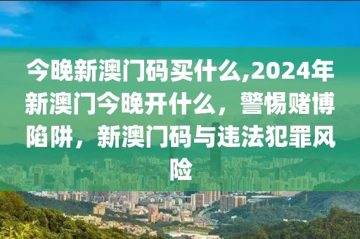 今晚新澳門碼買什么,2024年新澳門今晚開什么，警惕賭博陷阱，新澳門碼與違法犯罪風險