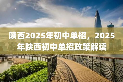 陜西2025年初中單招，2025年陜西初中單招政策解讀