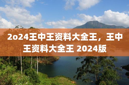 2o24王中王資料大全王，王中王資料大全王 2024版