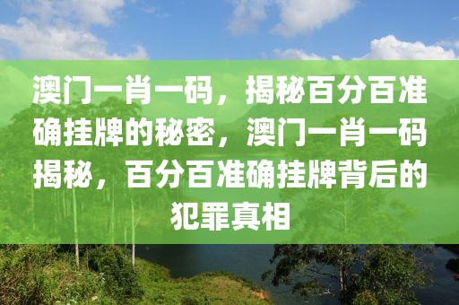 澳門一肖一碼，揭秘百分百準(zhǔn)確掛牌的秘密，澳門一肖一碼揭秘，百分百準(zhǔn)確掛牌背后的犯罪真相