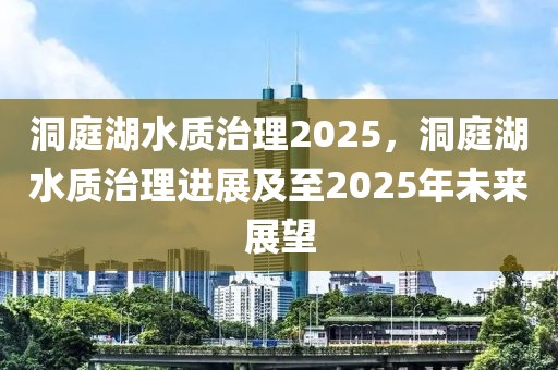 洞庭湖水質(zhì)治理2025，洞庭湖水質(zhì)治理進(jìn)展及至2025年未來展望