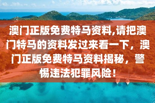 澳門正版免費(fèi)特馬資料,請把澳門特馬的資料發(fā)過來看一下，澳門正版免費(fèi)特馬資料揭秘，警惕違法犯罪風(fēng)險！