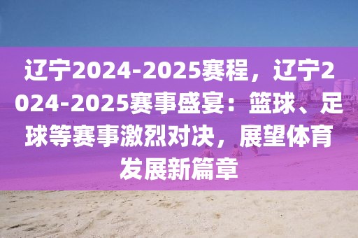 遼寧2024-2025賽程，遼寧2024-2025賽事盛宴：籃球、足球等賽事激烈對決，展望體育發(fā)展新篇章