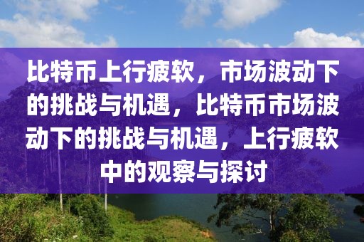 比特幣上行疲軟，市場(chǎng)波動(dòng)下的挑戰(zhàn)與機(jī)遇，比特幣市場(chǎng)波動(dòng)下的挑戰(zhàn)與機(jī)遇，上行疲軟中的觀察與探討