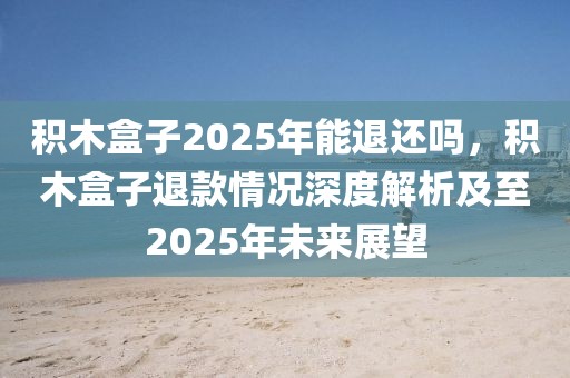 積木盒子2025年能退還嗎，積木盒子退款情況深度解析及至2025年未來(lái)展望