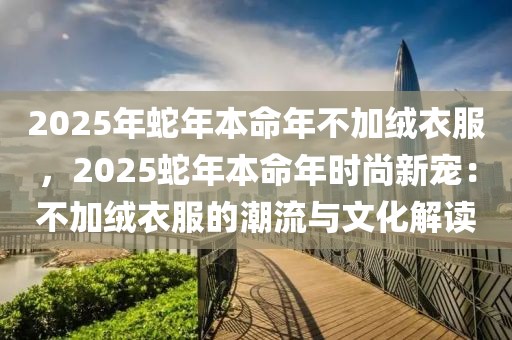 2025年蛇年本命年不加絨衣服，2025蛇年本命年時尚新寵：不加絨衣服的潮流與文化解讀