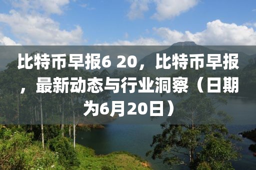 比特幣早報6 20，比特幣早報，最新動態(tài)與行業(yè)洞察（日期為6月20日）