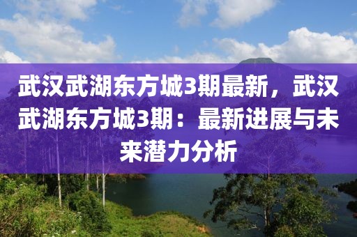 武漢武湖東方城3期最新，武漢武湖東方城3期：最新進(jìn)展與未來潛力分析