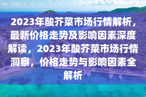 2023年酸芥菜市場行情解析，最新價格走勢及影響因素深度解讀，2023年酸芥菜市場行情洞察，價格走勢與影響因素全解析