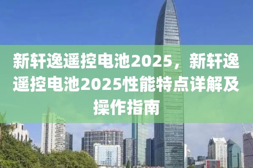 新軒逸遙控電池2025，新軒逸遙控電池2025性能特點詳解及操作指南