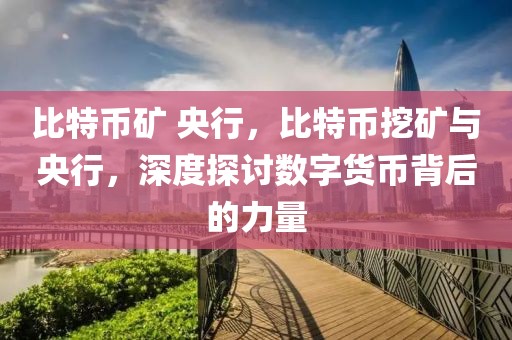 比特幣礦 央行，比特幣挖礦與央行，深度探討數(shù)字貨幣背后的力量