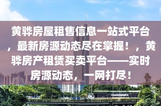 黃驊房屋租售信息一站式平臺，最新房源動態(tài)盡在掌握！，黃驊房產(chǎn)租賃買賣平臺——實時房源動態(tài)，一網(wǎng)打盡！