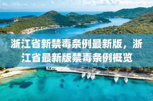 浙江省新禁毒條例最新版，浙江省最新版禁毒條例概覽