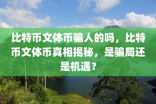 比特幣文體幣騙人的嗎，比特幣文體幣真相揭秘，是騙局還是機遇？