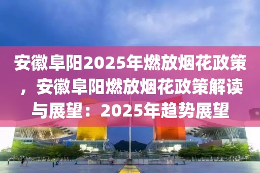 安徽阜陽2025年燃放煙花政策，安徽阜陽燃放煙花政策解讀與展望：2025年趨勢展望