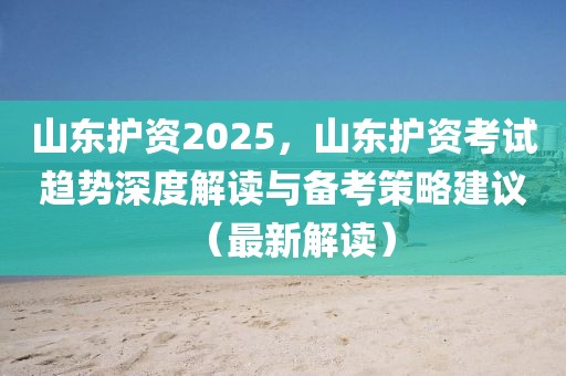 山東護資2025，山東護資考試趨勢深度解讀與備考策略建議（最新解讀）