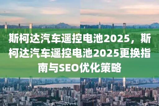 斯柯達(dá)汽車遙控電池2025，斯柯達(dá)汽車遙控電池2025更換指南與SEO優(yōu)化策略