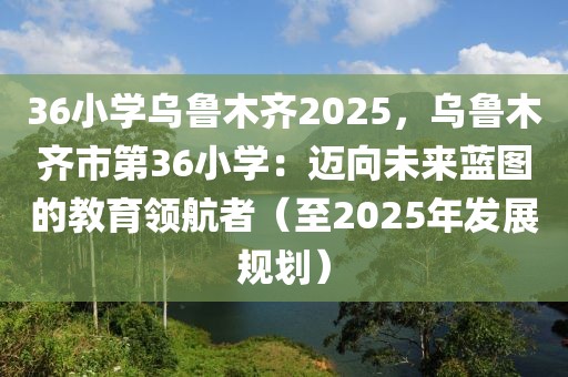 36小學(xué)烏魯木齊2025，烏魯木齊市第36小學(xué)：邁向未來藍(lán)圖的教育領(lǐng)航者（至2025年發(fā)展規(guī)劃）