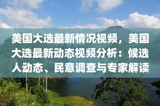 美國大選最新情況視頻，美國大選最新動態(tài)視頻分析：候選人動態(tài)、民意調(diào)查與專家解讀